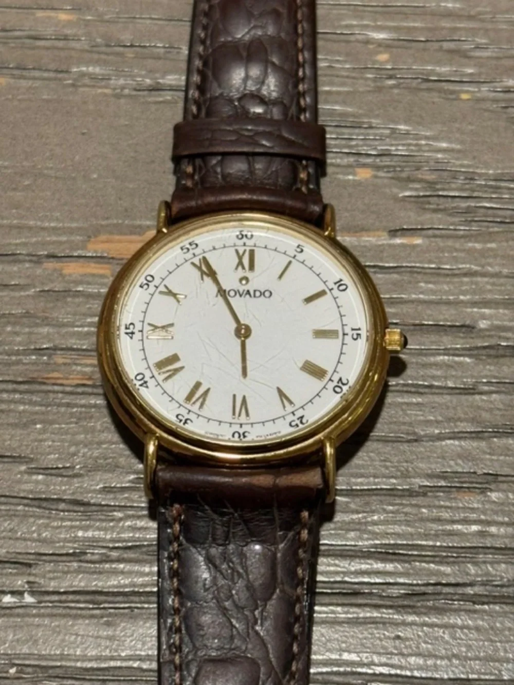 Movado Alligator Band Watch